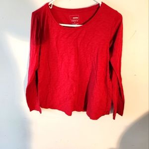 Sonoma The Everyday red womens long sleeve tee size Large